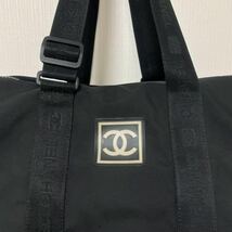 【レア】CHANEL シャネル　ボストンバッグ　スポーツ　ブラック_画像6