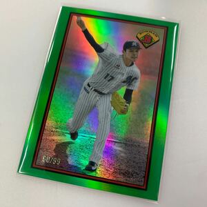 初期傷有り TOPPS 2023 BOWMAN NPB 佐々木朗希 99枚限定 /99 green Refractor インサートパラレルカード 1989 89B-9 千葉ロッテマリーンズ