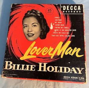 Billie Holiday DECCA 45rpm ALBUM 9-250 (7inch x 4) JAZZ VOCAL