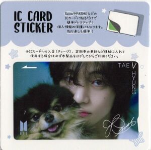 韓国　K-POP☆BTS V ブイ　ヴイ　テヒョン☆IC CARD STICKER カードステッカー　SUICA　ステッカー　