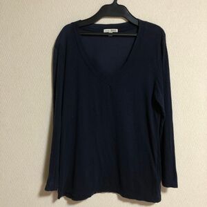 nico and… 長袖 Vネック　カットソー　 Tシャツ トップス　M