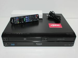 メンテナンス済 HDD 1TB交換★Panasonic★VHS搭載ブルーレイディーガ 8倍録画対応 DMR-BR670V★新品リモコン付