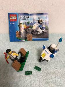 ジャンク品　レゴ　LEGO　60041　白バイ　ポリス　どろぼう　警察官　部品取り　　　　　　　　　　　　　011－00410－39－72