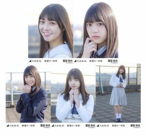 1/10［14］乃木坂46 公式グッズ　生写真 5種コンプ　5枚　ヨリチュウヒキ　冨里奈央　絶望の一秒前　MV 