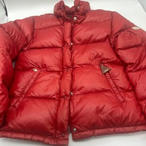 MONCLER モンクレール　ダウンジャケット　サイズ0 レッド　茶タグ　NORME AFNOR G32-003 メンズ