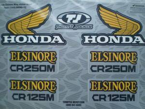 ホンダエルシノアステッカー[HONDA Official Licenced Product] CR250M CR125M レーシングステッカーシート　新品在庫品