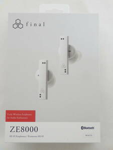 100H107A♪ FINAL 完全ワイヤレスヘッドホン ZE8000 ホワイト 箱付き 中古