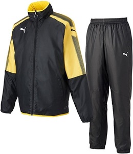  Puma ASCENSIONpa dead жакет & брюки верх и низ в комплекте XL размер обычная цена 20900 иен черный / желтый с хлопком нейлон тренировка футбол 