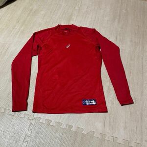 asics 長袖 アンダーシャツ 赤 160サイズ　３枚セット