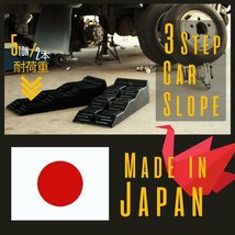 １円スタート カースロープ 日本製 1年保証付き ３段階 ２個セット 耐荷重５t タイヤスロープ ジャッキサポート TD1070_画像2