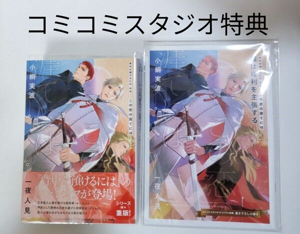 背中を預けるには　外伝　この恋の涯てには　小綱実波　コミコミスタジオ特典　小冊子