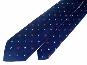 新品 【送料込】ブルックスブラザーズ Brooks Brothers Fleece and Anchor Tie ネイビー地 刺繍 シルクネクタイ Silk 100% 米国製