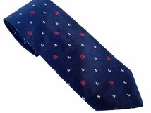 新品 【送料込】ブルックスブラザーズ Brooks Brothers Fleece and Anchor Tie ネイビー地 刺繍 シルクネクタイ Silk 100% 米国製_画像5