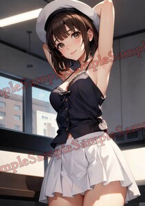 AN-765sa 冴えない彼女の育てかた 加藤恵 同人 ポスター A4 オリジナル アニメ anime 特殊印刷 高品質 イラストアート セクシー 美少女