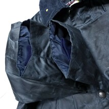 Deadstock 90s Barbour burghley c40 ネイビー　　　デッドストック　バブアー　バーレー　ステンカラーコート　_画像10