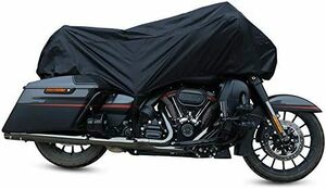 サイズ: XL_ブラック バイクカバー バイク車体カバー ハーフカバー 防水 風飛び防止 UVカット 防塵 丈夫 厚手 軽量 収
