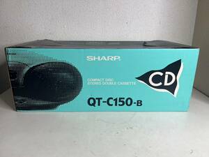 新品 未使用品 SHARP シャープ QT-C150 CDラジカセ ステレオダブルカセット カセットテープ XBass カセットプレーヤー ブラック