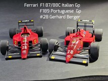 プラモデル　完成品　フジミ １/20 フェラーリ F1 87/88CイタリアGp 　タミヤ F189 ポルトガルGp #28 ゲルハルト　ベルガー_画像1