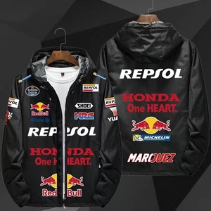 MotoGP RACING Red Bull Honda HRC マルク・マルケス レーシング ジャケット バイクウエアグッズ Motosports▲ブラック