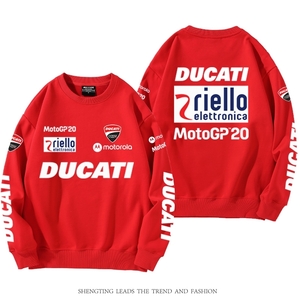 秋冬新品 ドゥカティ レーシング パーカー Ducati バイクウエアグッズ 厚手 長袖 冬服▲レッド