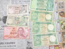 外国紙幣　おまとめセット　アメリカ13ドル分　タイ130バーツ　40香港ドルなど　外貨　古紙幣 旧札　古銭_画像4