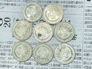イラク　100フィル銀貨　まとめて8枚セット　1959年　並品　外国銀貨　中東　希少　レアコイン　古銭　外国コイン