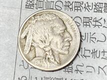 アメリカ　5セント白銅貨　1917S サンフランシスコ　特年　希少　レアコイン　古銭　外国コイン　バッファローニッケル_画像1