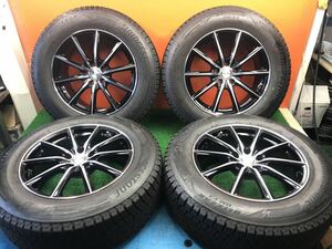 6t-217)冬 235/65R18 BRIDGESTONE Blizzak DM-V3 2021年 8.5分山以上 7.5J+38 PCD114.3 5穴 レクサスRX等 