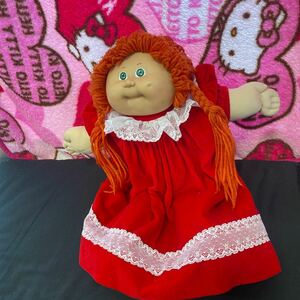 ヴィンテージ 1978 1982 キャベージパッチドール レッドヘア グリーンアイズキャベツの人形 レトロ 激レア赤い髪女の子 ぬいぐるみ かわい
