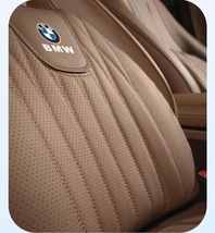 BMW シートクッション 座布団1点+腰クッション1点 車用 シートカバー ナッパ 革 腰当て 滑り止め 弾性 6D立体デザイン_画像7