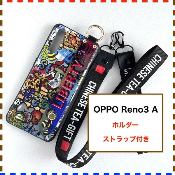 OPPO Reno3 A ケース ホルダー アメコミ かわいい Reno3A