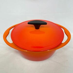 ル・クルーゼ　LE CREUSET ルクルーゼ 調理器具 オレンジ ココット センセーションライン　20cm　 ホーロー鍋 両手鍋