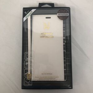 未使用　NATURAL design iPhoneX ACCENT BORDER 手帳型スマホ ケース iP8-ACB08 (ホワイト/ブラック) 　手帳型ケース