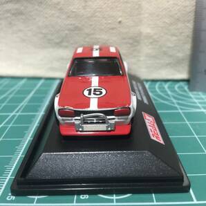 匿名配送 REAL-X 1/72 NISSAN SKYLINE 2000GT-R 日産 スカイラインGT-R ハコスカ フルワークス仕様 黒澤元治 選手 #15 赤白 箱スカの画像3