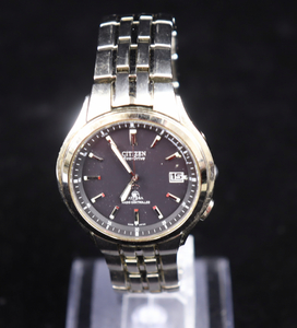 【ジャンク品】 CITIZEN GN-4W-S ATTESA シチズン アテッサ 腕時計 メンズ レディース ファッション小物 シルバー 黒文字盤 004IDCIA05