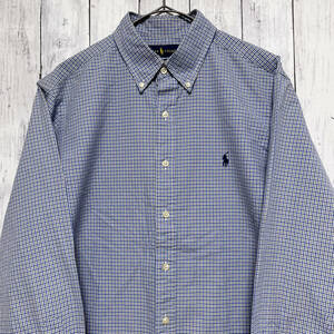 ラルフローレン Ralph Lauren CLASSIC FIT チェックシャツ 長袖シャツ メンズ ワンポイント コットン100% サイズ16 Lサイズ 5‐308
