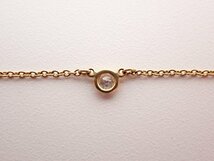 定価17万円ほど 3.6mm 美品 TIFFANY&Co.(ティファニー) バイザヤードネックレス ダイヤ 1.8g K18YG 18金 118-4_画像5