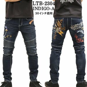 The BRAVE-MAN × LOONEY TUNES ルーニー テューンズ 【定価\22000】 ストレッチバイカーパンツ LTB-2304 INDIGO-A 36 インチ