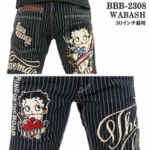 The BRAVE-MAN × BETTY BOOP ベティ ブープ 【定価￥19800】 デニムパンツ BBB-2308 WABASH 34 インチ_画像3