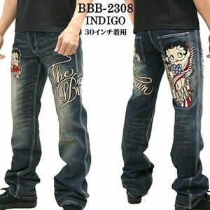 The BRAVE-MAN × BETTY BOOP ベティ ブープ 【定価￥19800】 デニムパンツ BBB-2308 INDIGO 36 インチ