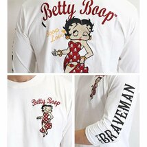 The BRAVE-MAN × BETTY BOOP ベティ ブープ 【定価￥7400】 6分TEE BBB-2154 WHITE サイズ XXL_画像3