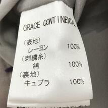 ◆GRACE CONTINENTAL グレースコンチネンタル 七分袖ワンピース サイズ36◆ グレージュ レディース 花柄刺繍 Vネック ステッチ_画像6