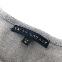 ◆RALPH LAUREN ラルフローレン 半袖Tシャツ サイズM◆ グレー 綿100% レディース トップス ワンポイント_画像5