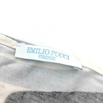 ◆EMILIO PUCCI エミリオプッチ 半袖Tシャツ サイズS◆ ホワイト/ブルー レディース トップス 総柄_画像4