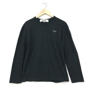 ◆PLAY COMMEdesGARCONS プレイコムデギャルソン 長袖カットソー サイズM◆AZ-T120 ブラック 綿100% メンズ トップス ワンポイント