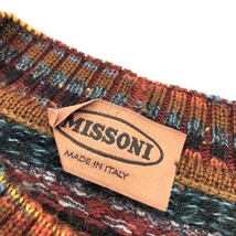 良好◆MISSONI ミッソーニ 長袖ニット ◆ マルチカラー ウール メンズ トップス 丸首 セーター_画像5