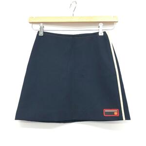  excellent *PRADA Prada 2017SS collection skirt 40* navy lady's bottoms 