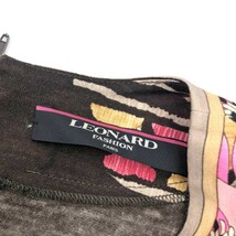 ◆LEONARD レオナール 長袖カットソー サイズL◆03349144 ブラウン ウールシルク レディース トップス　花柄_画像4