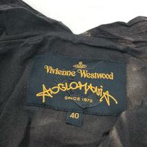 ◆Vivienne Westwood ヴィヴィアンウエストウッドアングロマニア アシンメトリーカットソー 40◆ ダークブラウン レディース トップス_画像5