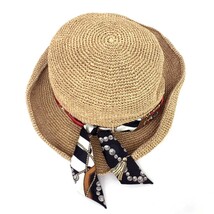 良好◆CA4LA カシラ ハット ◆ ベージュ ペーパー100% レディース 指定外繊維 日本製 hat 服飾小物_画像3